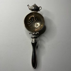 Vintage Godinger Silver Plate Tea Infuser Strainer Steeper Teapot Finial Heavy